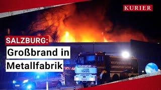 Salzburg: Großbrand in Metallbetrieb fordert fünf Verletzte