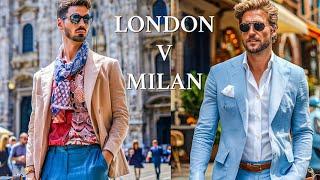 Men's Street Style - Milan  vs. London 