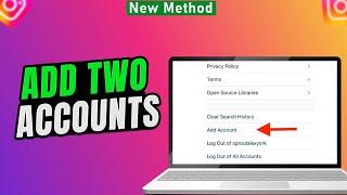 How to add two accounts in Instagram in PC/Laptop 2025 [on ONE Device]