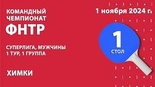 КЧФНТР 24/25. Суперлига. Мужчины. 1 тур. 1 группа. 1 день. 1 стол