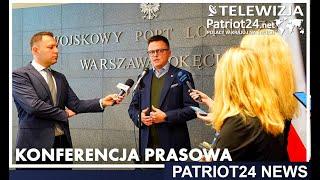 Szymon Hołownia. Konferencja prasowa przed III Szczytem Platformy Krymskiej w Rydze