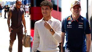 Max Verstappen Lewis Hamilton & more F1 Drivers arrive in Hungary | Behind the scenes