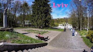 Walking in Lviv (Львів Lwow Lemberg) Park of culture and rest Spring 2024 | Ukraine 