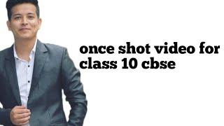 One shot video for cbse class 10 live