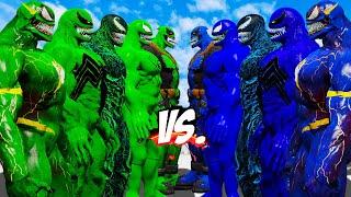 TEAM BLUE VENOM VS TEAM GREEN VENOM - VENOM BATTLE - EPIC SUPERHEROES WAR