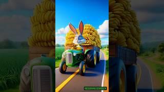 The farmer drinks all the juice of sugarcane and then plants a Banana Tree  #ai  #rabbit #farmer