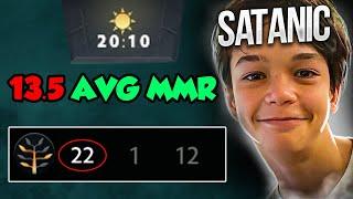 SATANIC GOES BEAST MODE: 13.5 MMR GAME DESTROYED IN 20 MINS