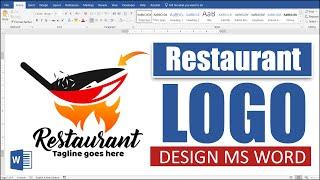 Restaurant Logo Design in MS Word Complete Hindi Tutorial | MS Word Logo Design Process