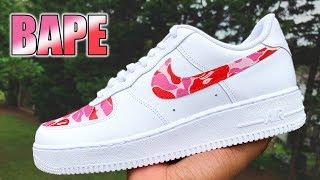 Custom BAPE Air Force 1's!! 