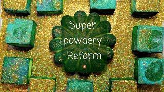 Super Powdery emerald green Reform  #asmr #crushing #Gymchalk #reform #satisfying #powderplay