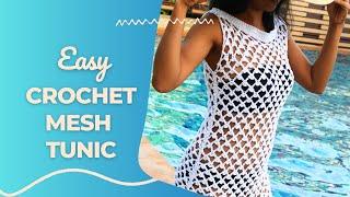 Easy crochet mesh summer dress  tunic| crochet cover up