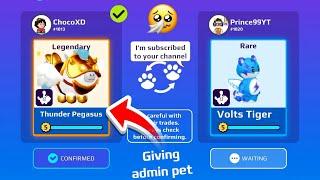 I give 20 Admin pet to my subscriber in pet trade  + Sad moments || pet trade Legendary pets #pkxd