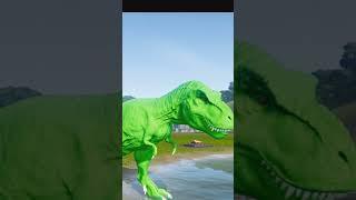 Green T Rex Life and Battle - Jurassic world evolution