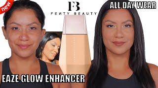 *new* FENTY BEAUTY EAZE DROP'LIT GLOW ENHANCER REVIEW & WEAR TEST *oily skin* | MagdalineJanet