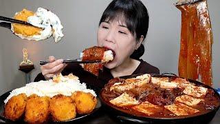 mukbang, spicy, kimchi.