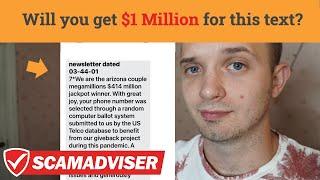 Arizona couple Mega Millions text message about winning $1 million - scam or legit notice?