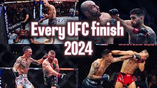 Every Finish in the UFC - KO and sub compilation - highlights - 2024 Edition