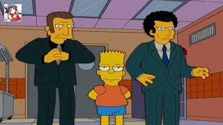 Homer and Bart  in the mob