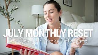 JULY MONTHLY RESET ROUTINE | July Goals, Content Planning, Monthly Favorites + Lots Of Big Goals!