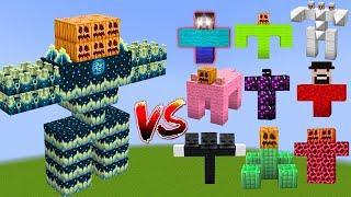 MUTANT TITAN WARDEN vs All Minecraft Bosses - Minecraft Mob Battle