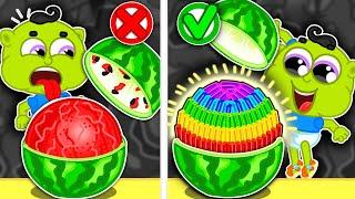 Lion Family | Miniature Watermelon Cake Decoration | Cartoon for Kids