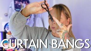 how to cut your own curtain bangs DIY | 2024