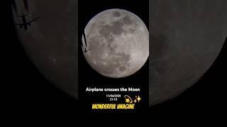 Moon crossed by an Airplane #space #astronomy #telescope #airplane #moon