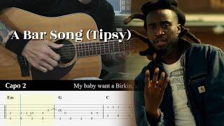 A Bar Song (Tipsy) - Shaboozey - Fingerstyle Guitar TAB Tutorial