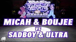 MICAH & BOUJEE vs SADBOY & ULTRA | 2 v 2 Freestyle Top 8 | Breakin' Hearts: Vegas | #SXSTV