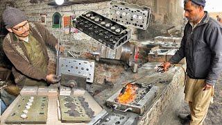 Manufacturing Process of Engine Cylinder Head in Local Workshop || How Cylinder Head are Made .