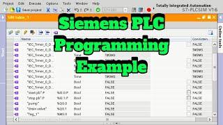 New Siemens PLC Programming Example: Pump and Drain Valve Control