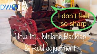 Mclane Backlap & Reel adjustment tutorial - 25 inch Mclane 7 Blade GR series - Briggs & Stratton