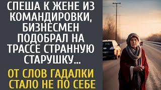 Спеша к жене из командировки подобрал на трассе странную бабулю… От слов гадалки бизнесмен похолодел