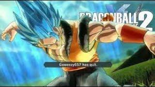 Dragon ball xenoverse2 crazy spammer in  pvp rage quit