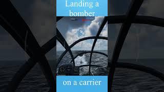 Landing a bomber on a carrier for the first time