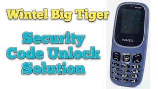 Wintel big tiger security code unlock solution