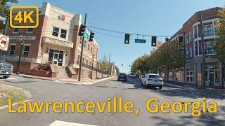 Driving in Downtown Lawrenceville, Georgia - 4K60fps