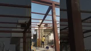 TERRACE GARDEN |ROOFTOP GARDEN | TERRACE DESIGN | PERGOLA DURING CONSTRUCTION| 7838181677