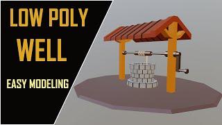 how to create low poly well in blender 2.81 [REAL TIME]