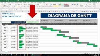 Cómo Crear un DIAGRAMA DE GANTT Interactivo y Dinámico en Excel