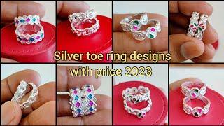 Silver toe ring designs with price 2023/Fancy silver toe ring designs with price