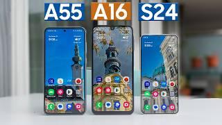 Samsung A16 5G vs. A55 vs. S24: Battery, Camera & Speed Test