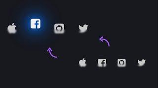 Floating Social Media Icons + Glassmorphism UI with CSS Only