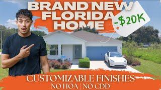 $20,000 DISCOUNT ON THIS NEW CUSTOMIZABLE HOME, NO HOA, NO CDD | OCALA, FLORIDA HOME TOUR