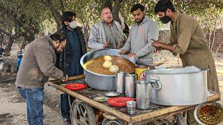 PUNJAB STREET FOOD BREAKFAST AT ROADSIDE | VILLAGE STYLE DESI NASHTA