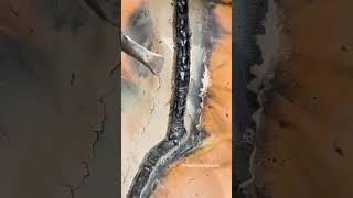 Excavator boom crack repair.