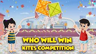 Who will Win Kite Competition? | Animated Stories | English Cartoon | Moral Stories | PunToon Kids