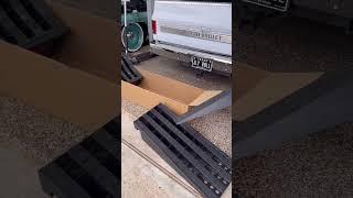 Perfect ramp for big trucks. Black Widow ramps.