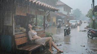 SUPER HEAVY RAIN AND STORM COMES TO OUR VILLAGE, PEOPLE ARE SAVED