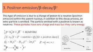 Radioactive decays-positron emission and positron emission tomography PET